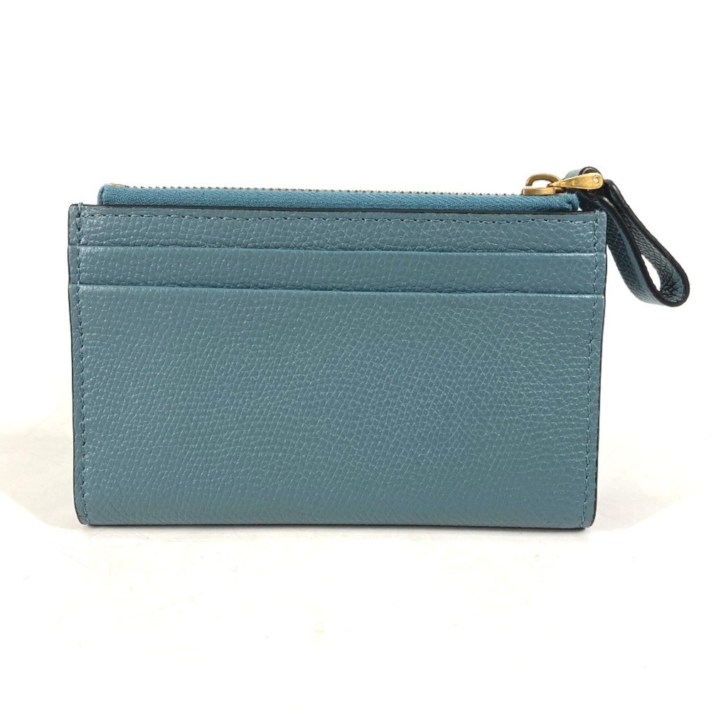 VALENTINO TW2P0T46RQR V Compact Wallet Bi-fold Leather Men's Blue G-240510-56